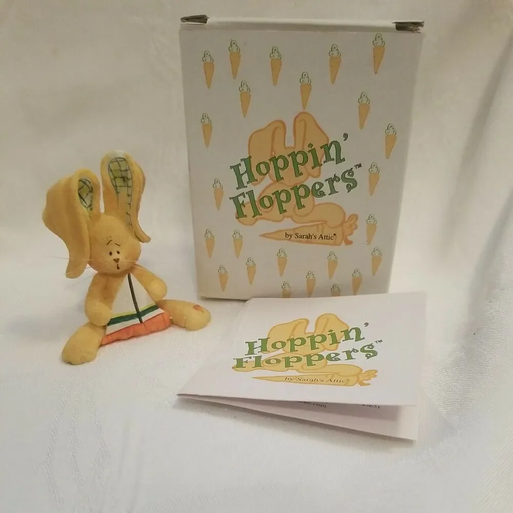 Hoppin' Floppers By Sarah's Attic Bunny & Sailboat  August Easter 1999 Rabbit